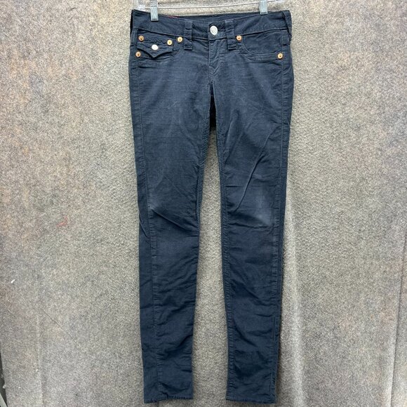 True Religion Julie Jeans Womens 27 Blue Skinny Fit Cotton Made in USA Casual - Picture 1 of 11